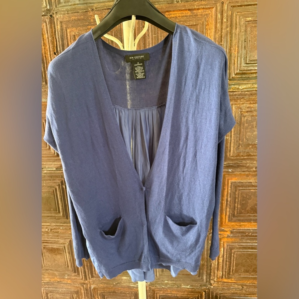 Blue Cardigan MM Couture
